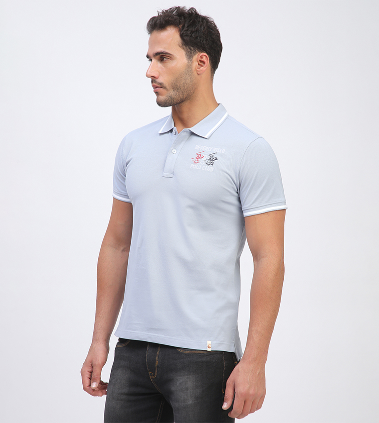 Logo Embroidered Short Sleeves Polo T-Shirt