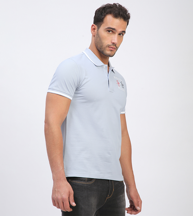 Logo Embroidered Short Sleeves Polo T-Shirt