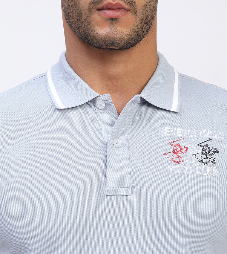 Logo Embroidered Short Sleeves Polo T-Shirt
