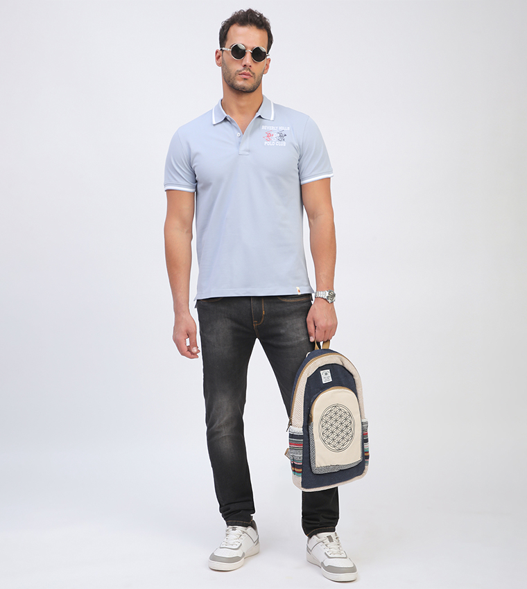 Logo Embroidered Short Sleeves Polo T-Shirt