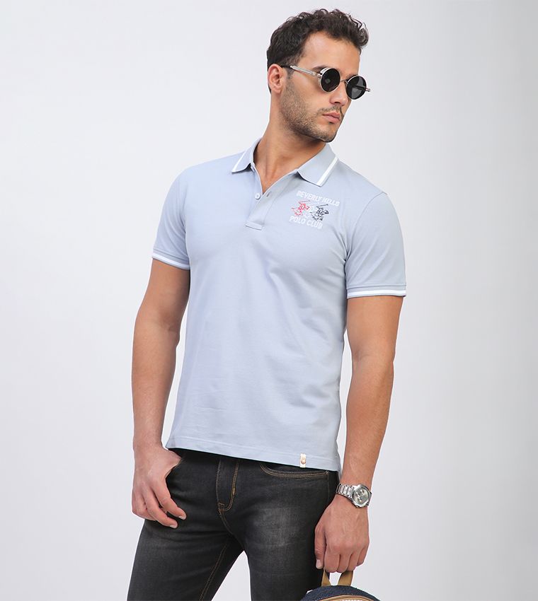 Logo Embroidered Short Sleeves Polo T-Shirt