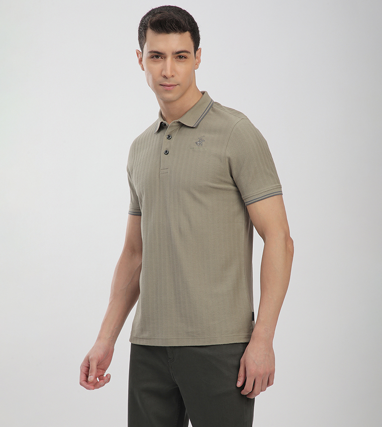 Logo Embroidered Short Sleeves Polo T-Shirt