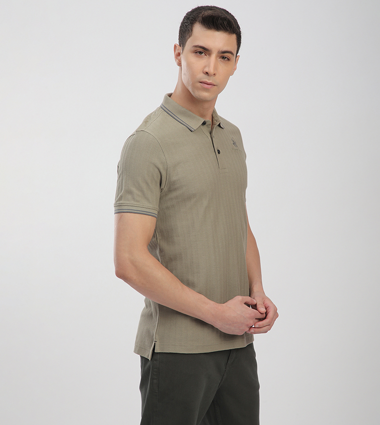 Logo Embroidered Short Sleeves Polo T-Shirt