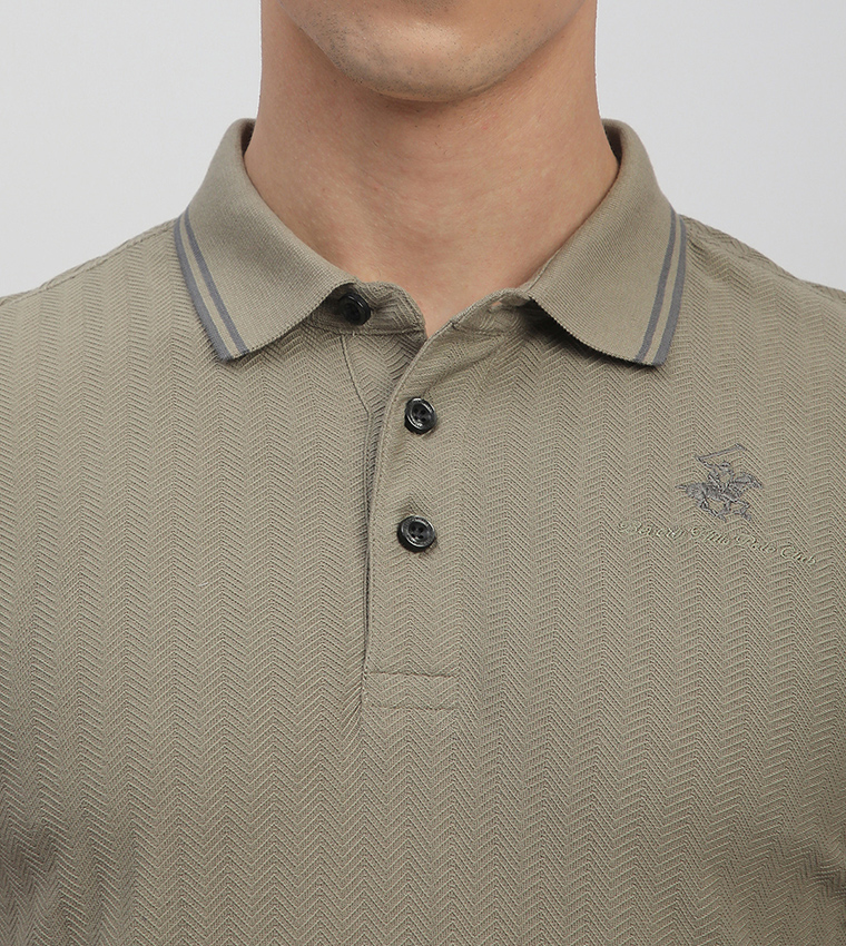 Logo Embroidered Short Sleeves Polo T-Shirt