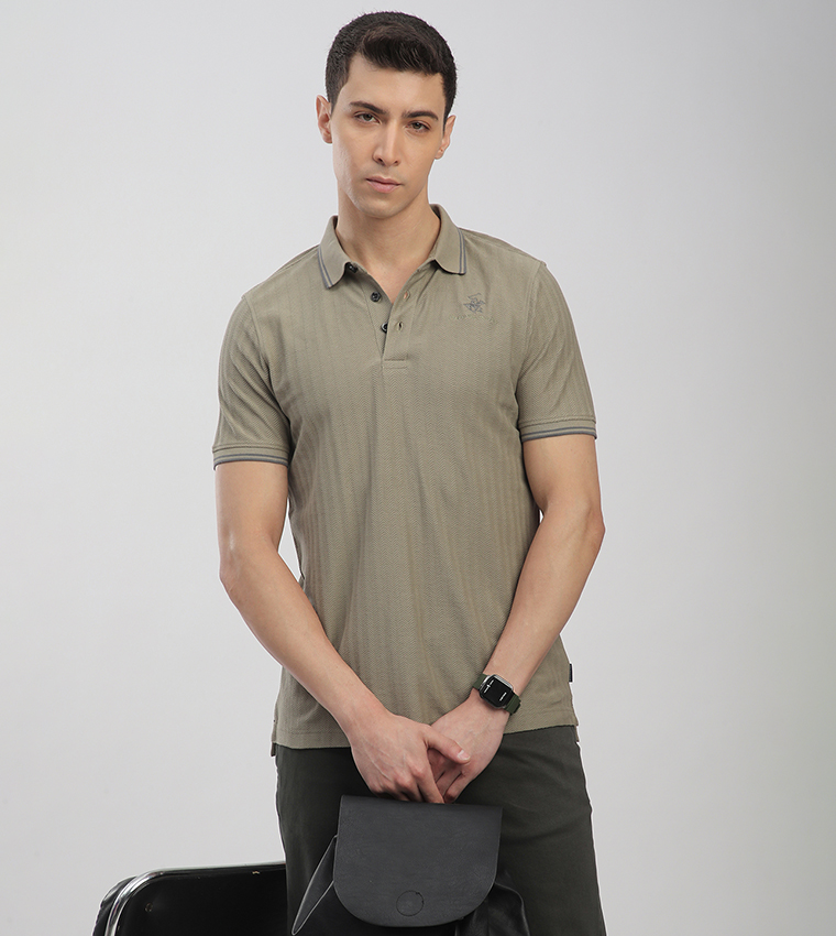 Logo Embroidered Short Sleeves Polo T-Shirt