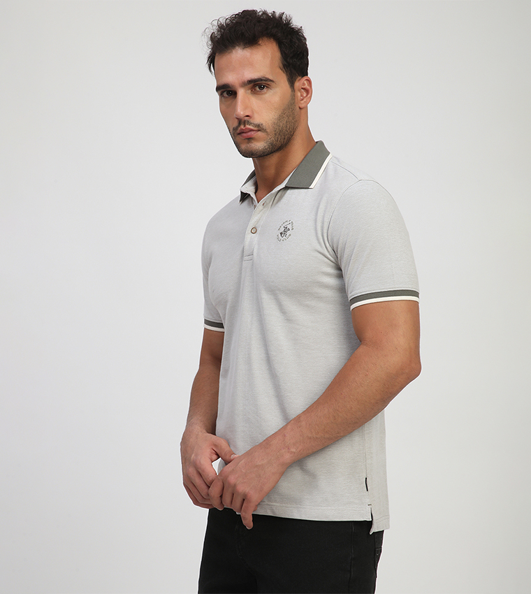 Logo Embroidered Short Sleeves Polo T-Shirt