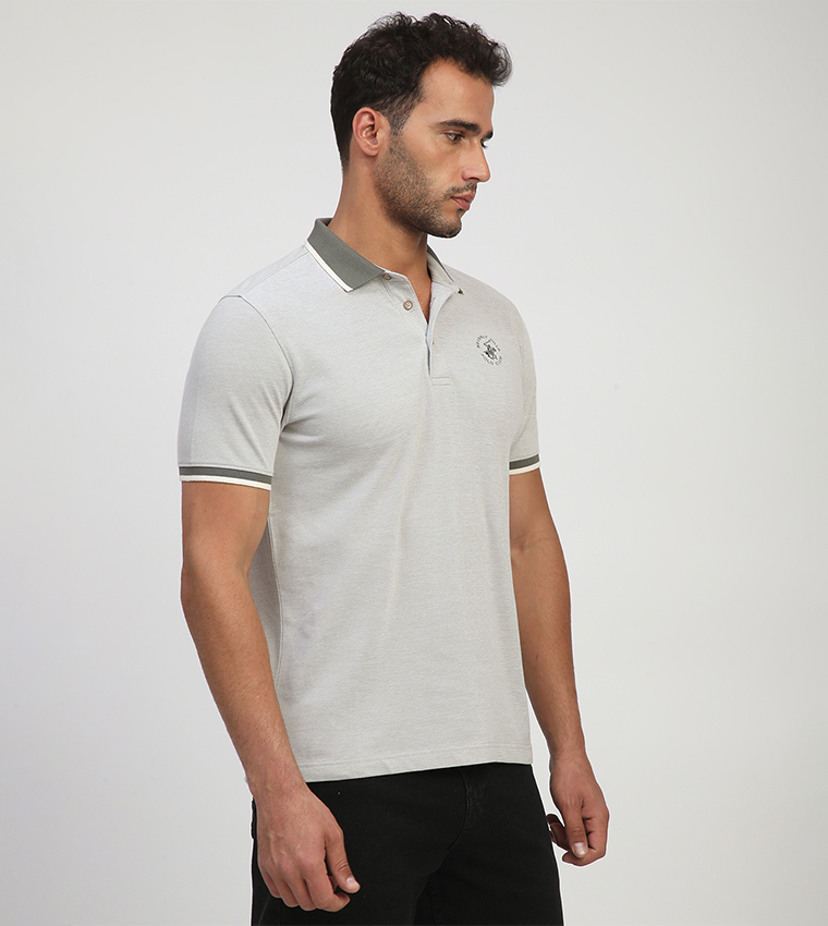 Logo Embroidered Short Sleeves Polo T-Shirt