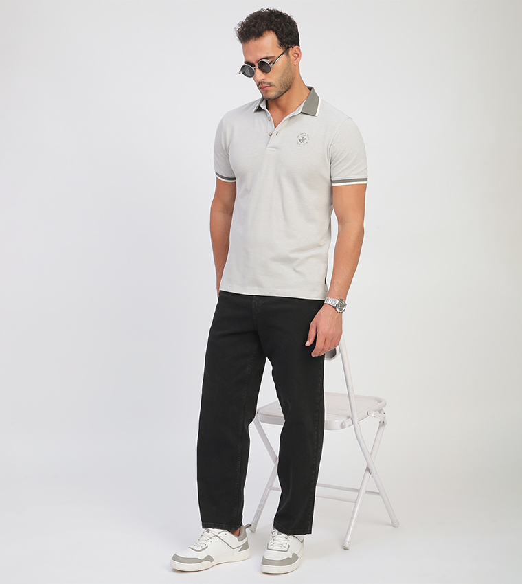 Logo Embroidered Short Sleeves Polo T-Shirt