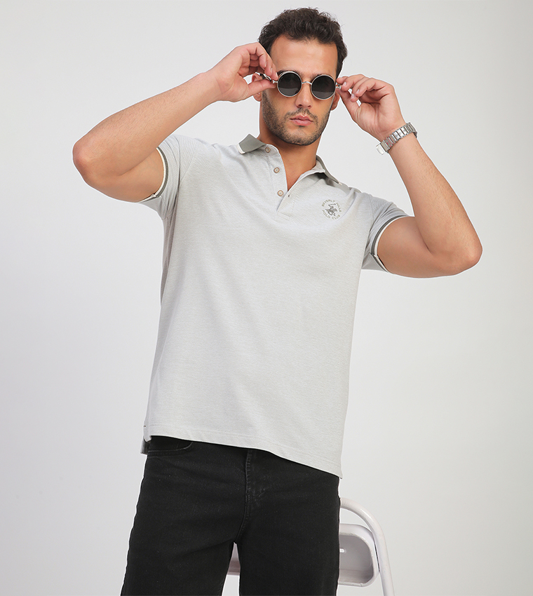 Logo Embroidered Short Sleeves Polo T-Shirt