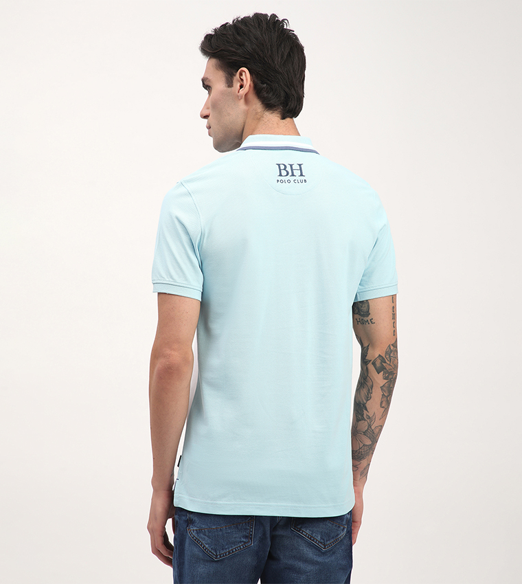 Color Block Short Sleeves Polo T-Shirt