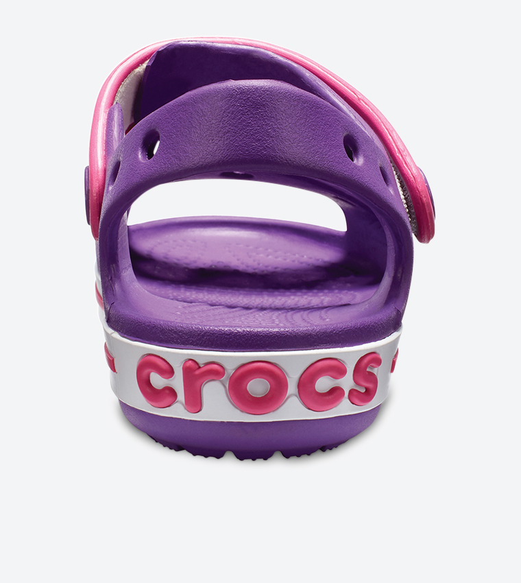 Crocband Open Toe Velcro Closure Sandal - Purple