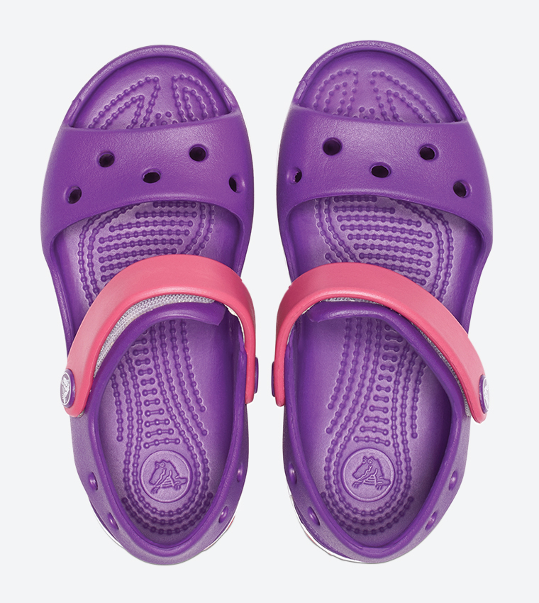 Crocband Open Toe Velcro Closure Sandal - Purple