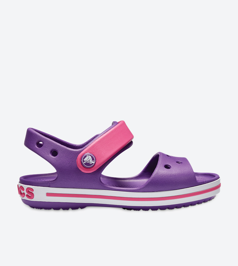 Crocband Open Toe Velcro Closure Sandal - Purple