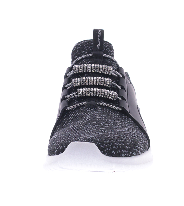 skechers black & white ultra flex statements trainers