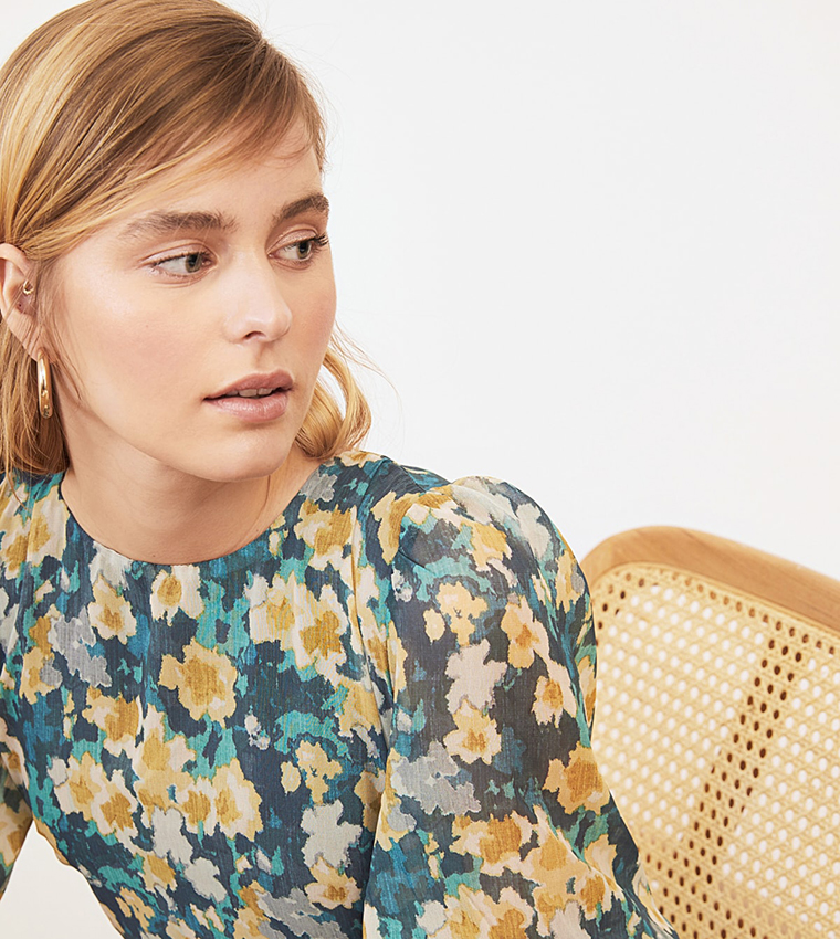 Buy Trendyol Floral Tiered Midi Dress In Multiple Colors | 6thStreet Kuwait