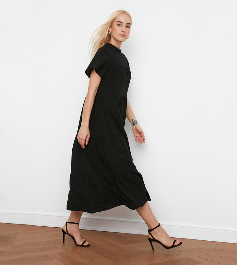 Green Wide cut long dress 94063 main image 0