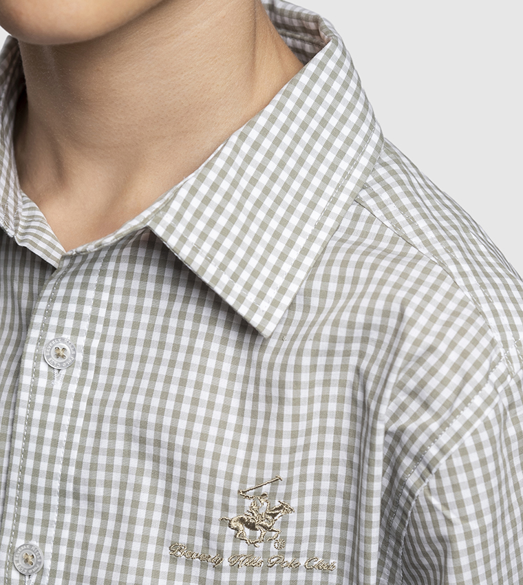 Logo Embroidered Long Sleeves Shirt