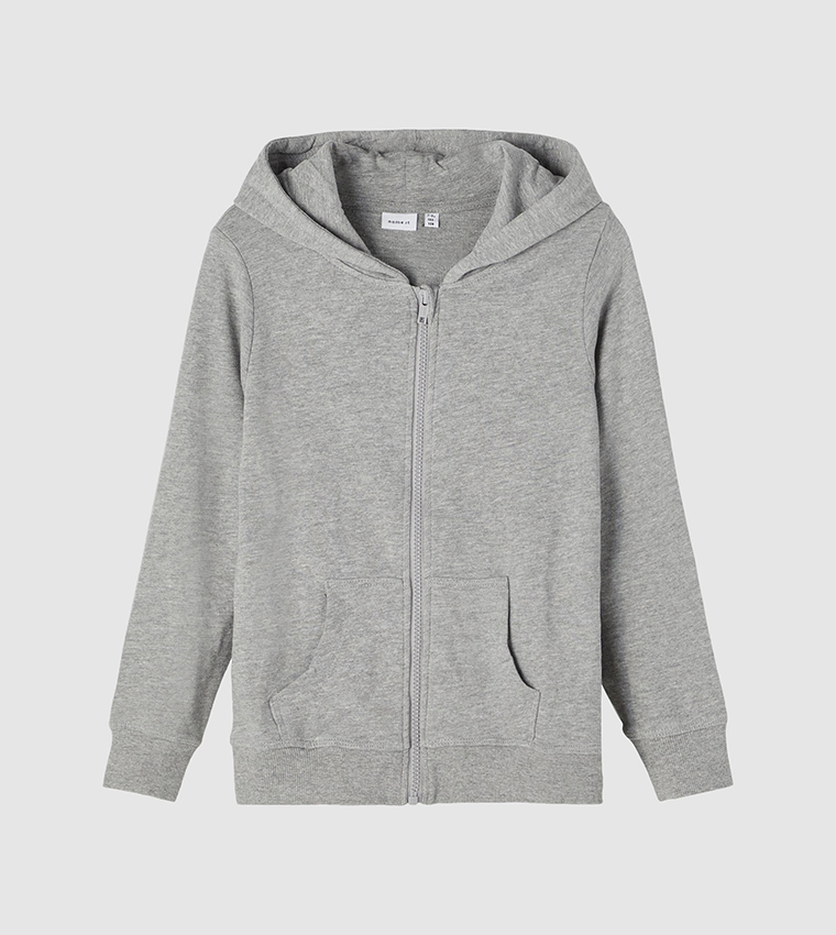 Gray on sale zipper hoodie