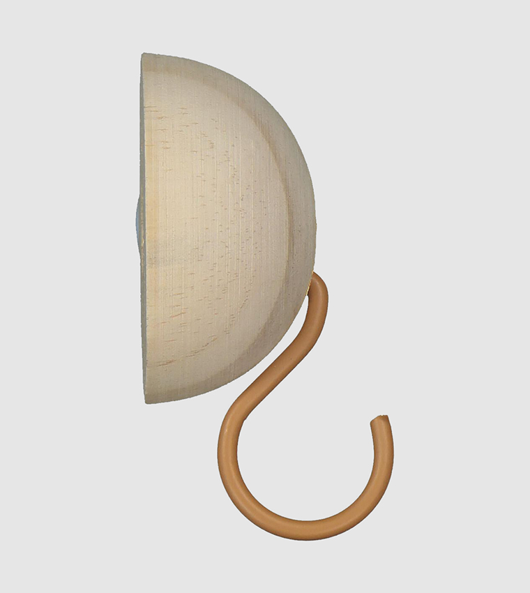 Wallhook Wood Metal M Brown