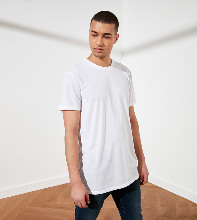 Trend Alaçatı Stili T-Shirt - White - Oversize - Trendyol