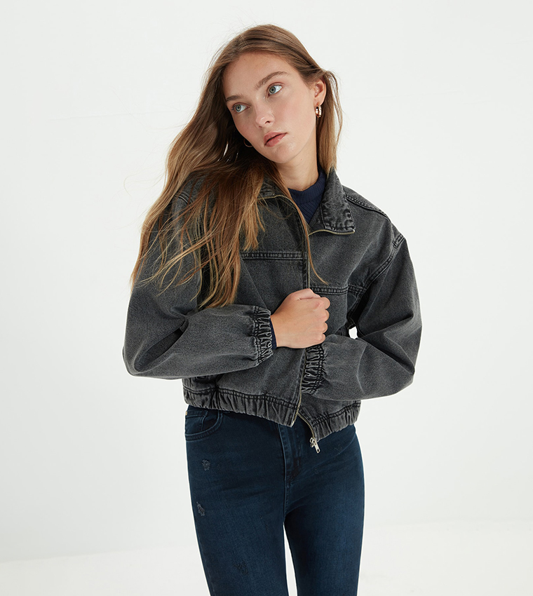 Bomber denim sale jacket