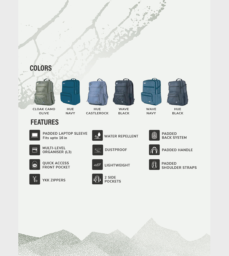 ANDES 45 LP HUE Logo Detail Backpack