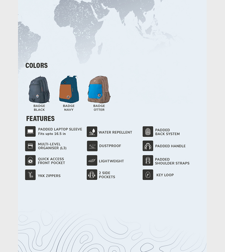 ATLAS 45 PRO BADGE Logo Detail Backpack