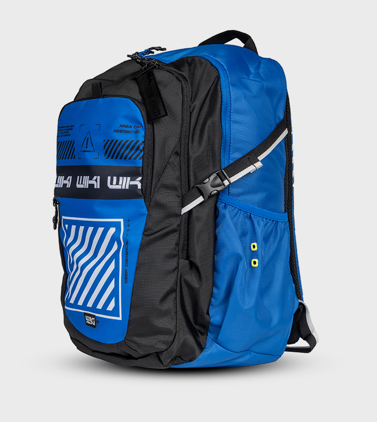 حقيبة ظهر ترايب بسحاب وطبعة