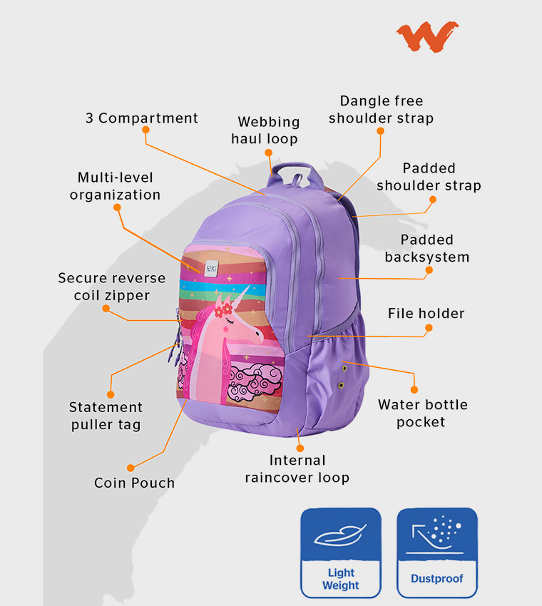 Unicorn Printed Backpack