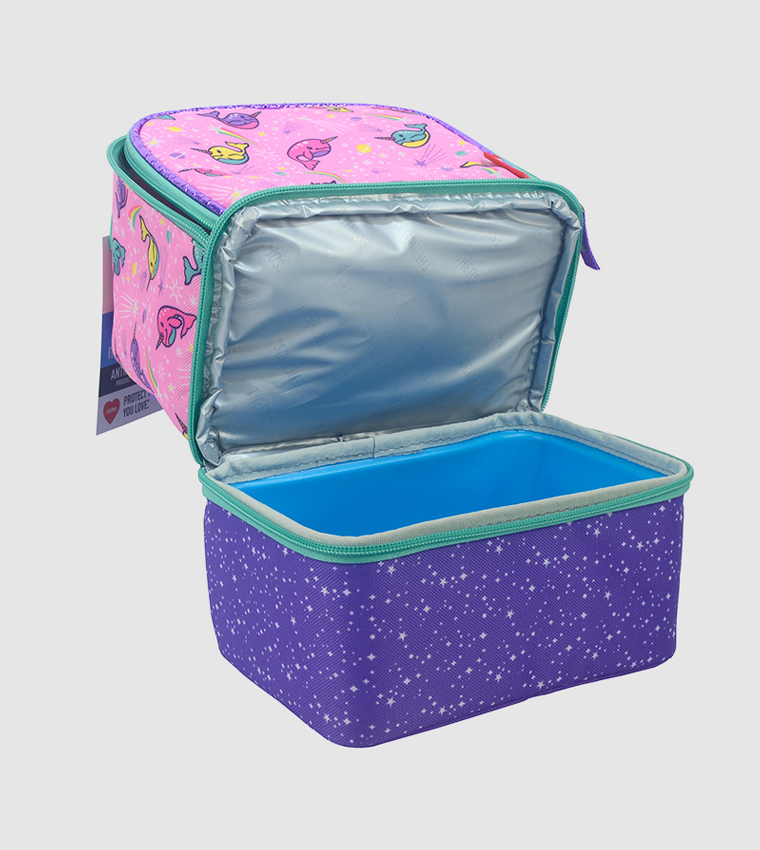  Babygrow Dual Lunch Kit With Ldpe Liner-Narwhals In Space