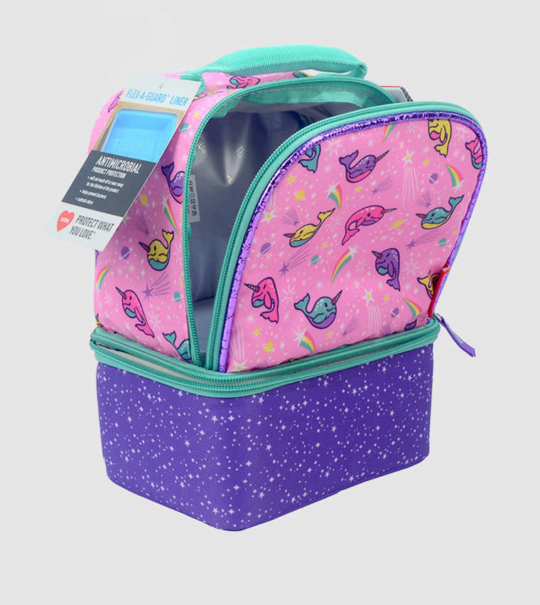  Babygrow Dual Lunch Kit With Ldpe Liner-Narwhals In Space