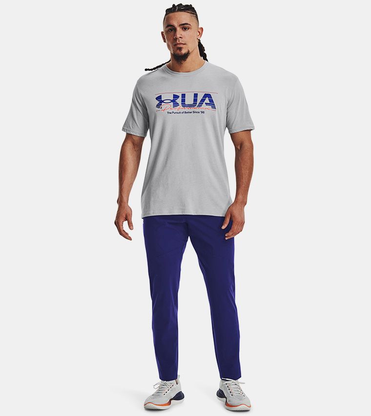 Buy Under Armour UA Logo Printed Stretch Woven Pants In Blue