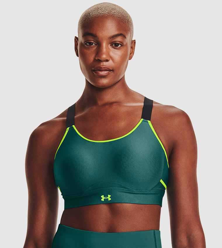 Buy Under Armour UA Infinity Crossback High Impact Sports Bra In Green