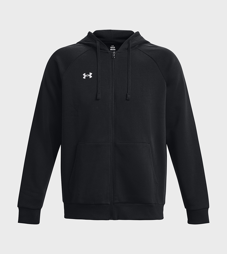 Buy Under Armour Logo Detail Hooded Zippered Jacket In Black 6thStreet Saudi Arabia