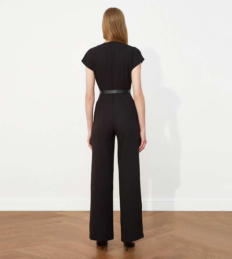 Belted Wide Leg Jumpsuit