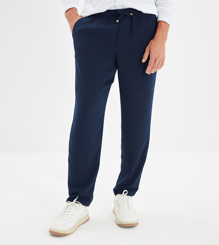 navy blue casual pants