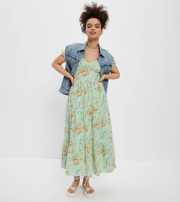 American eagle hotsell green floral dress