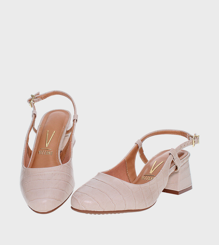 JANIAH Textured Slingback Pumps