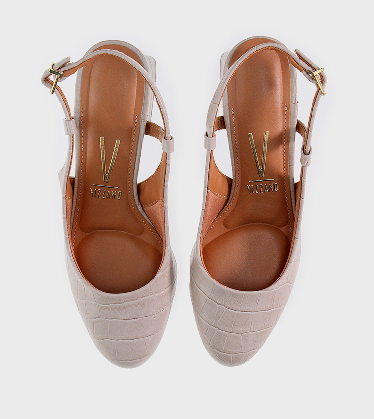 JANIAH Textured Slingback Pumps