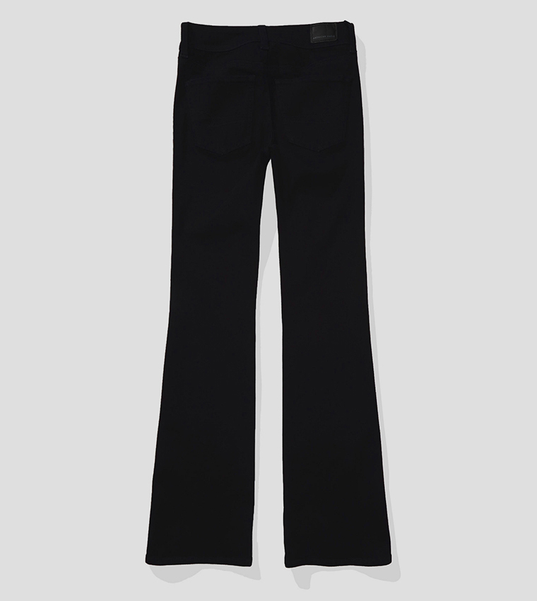 Solid Low Rise Flared Jeans