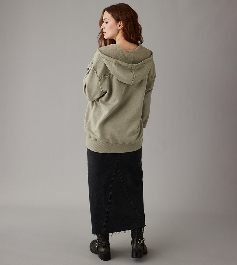 Textured Zip-Through Hooded Jacket