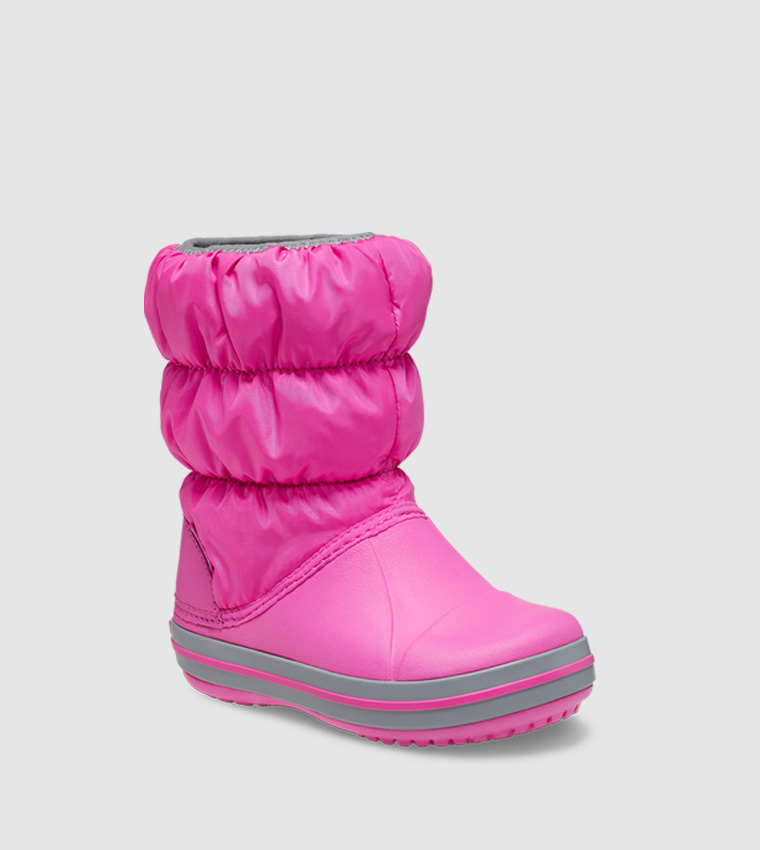 Buy Crocs Kid's Winter Puff Boots In Pink | 6thStreet UAE