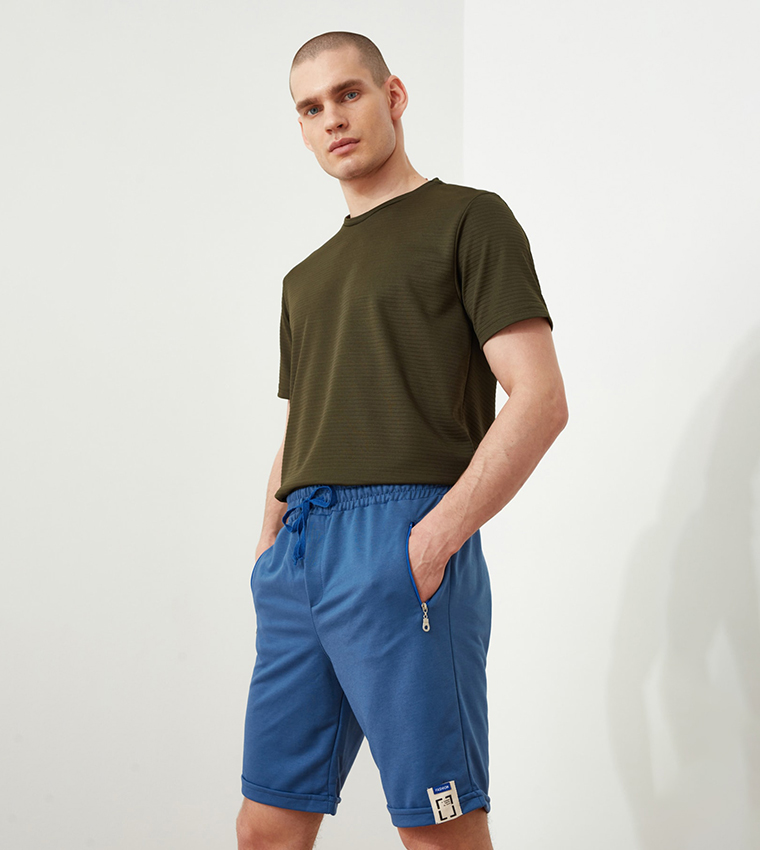 Regular Size Short Buy Trendyol Regular Fit Shorts In Blue | 6thStreet Qatar