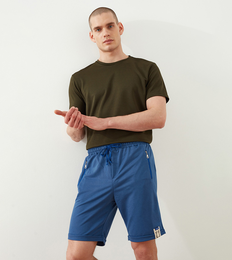 Regular Size Short Buy Trendyol Regular Fit Shorts In Blue | 6thStreet Qatar