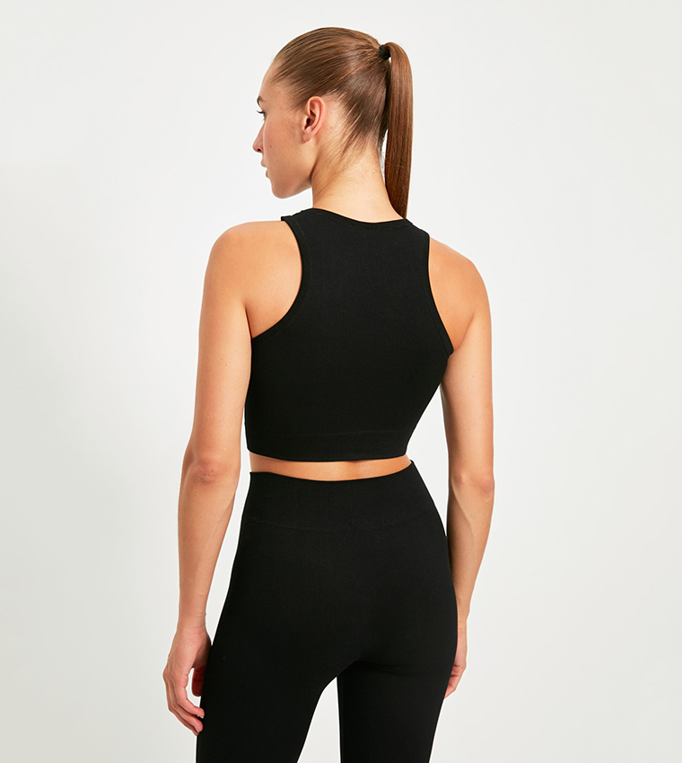 Buy Trendyol Halter Neck Sports Bra In Black