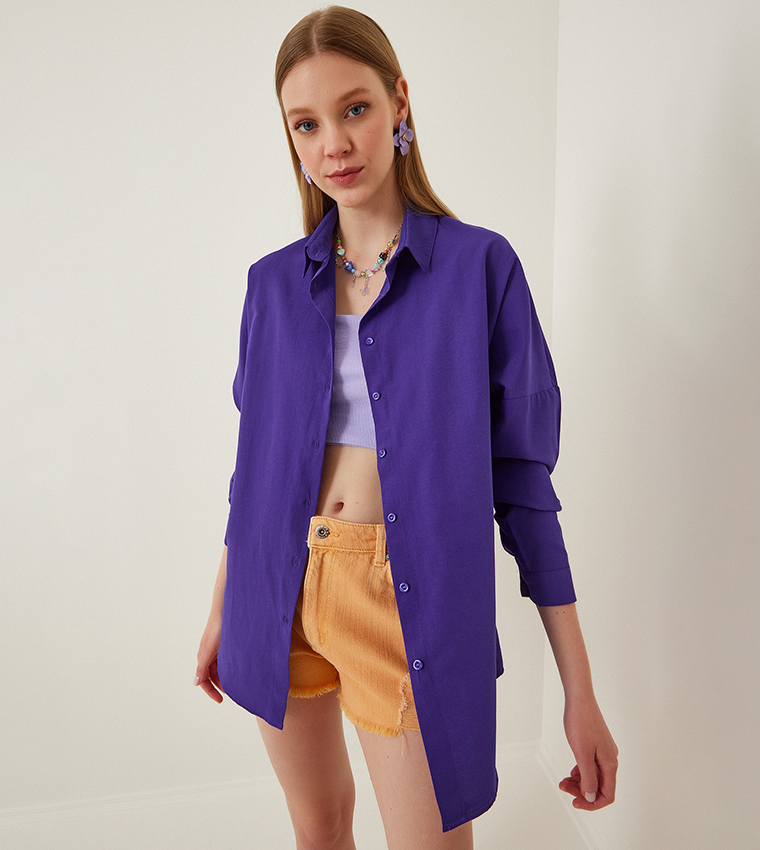 Oversized Long Basic Shirt