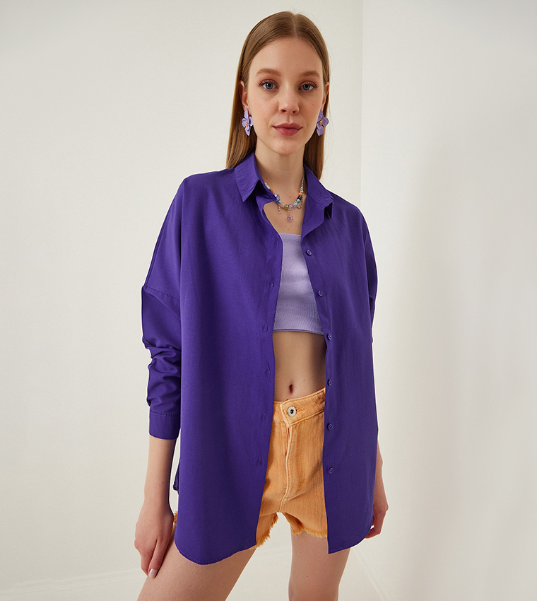 Oversized Long Basic Shirt