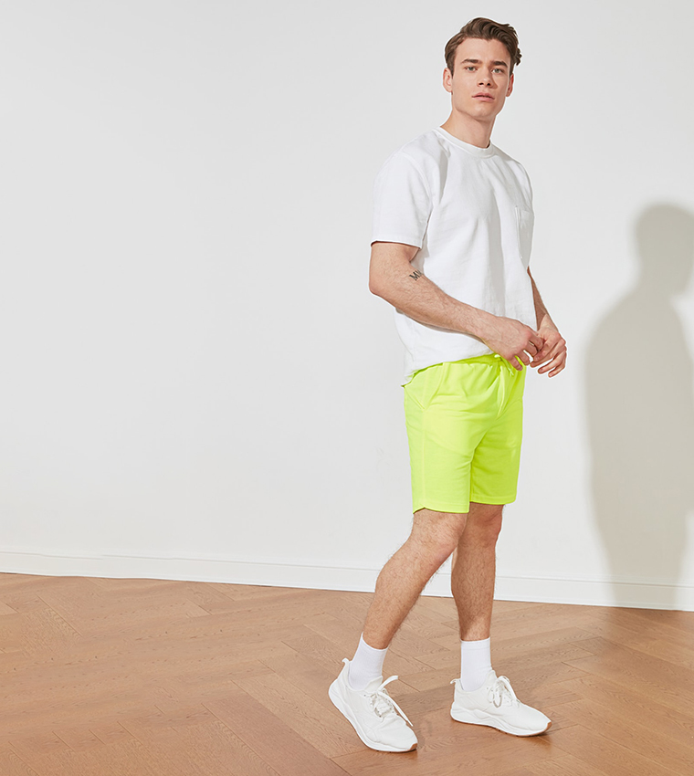 Regular Size Short Buy Trendyol Regular Fit Shorts In Yellow | 6thStreet Qatar
