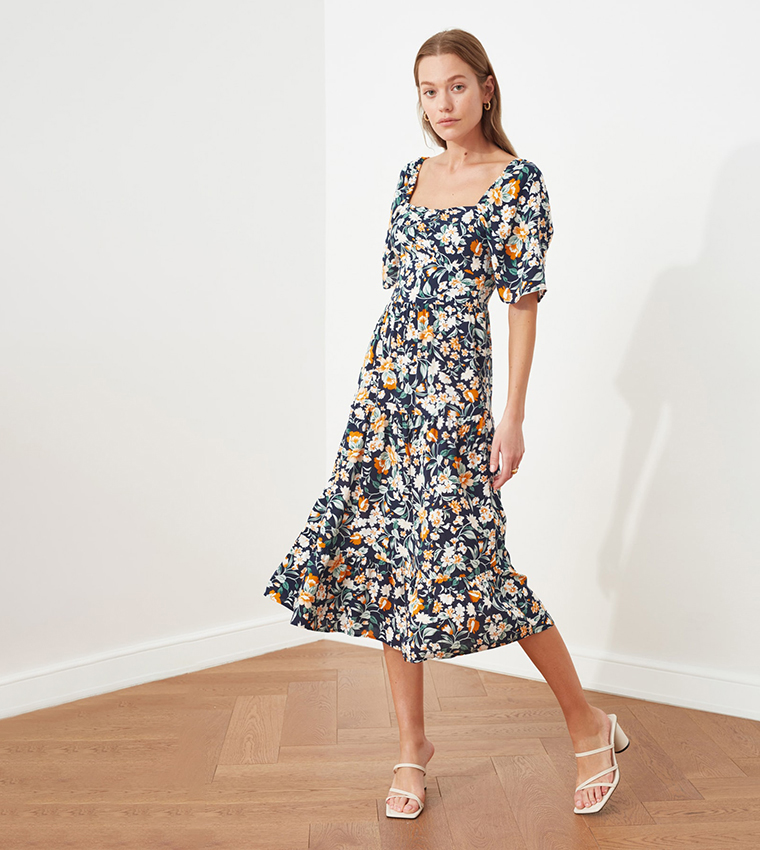 Balloon Sleeve Dress 
