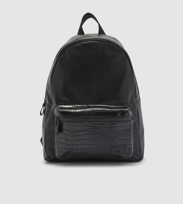 creaala croc embossed backpack